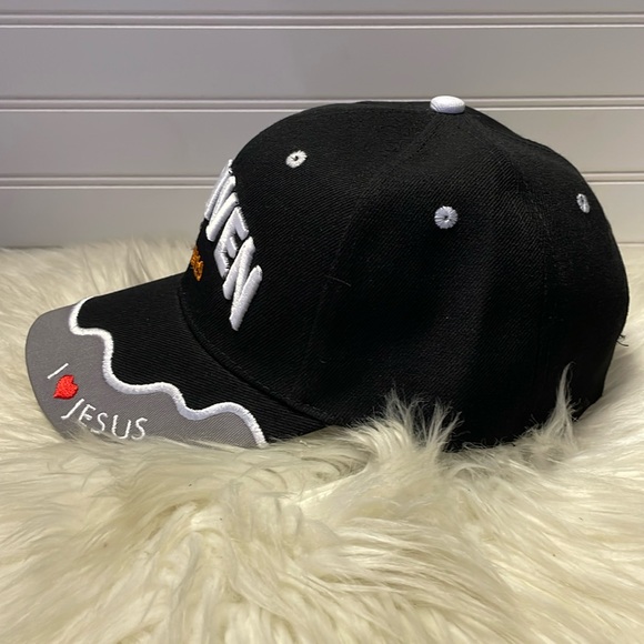 Forgiven -1 John 1:9 Black Embroidered Baseball Cap - Picture 5 of 12